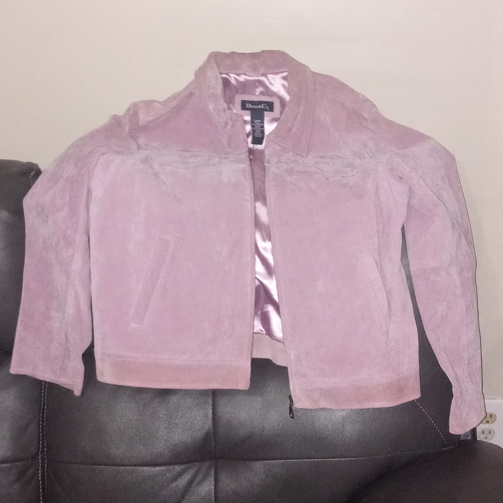 Denim & Co. Pink Suede Jacket